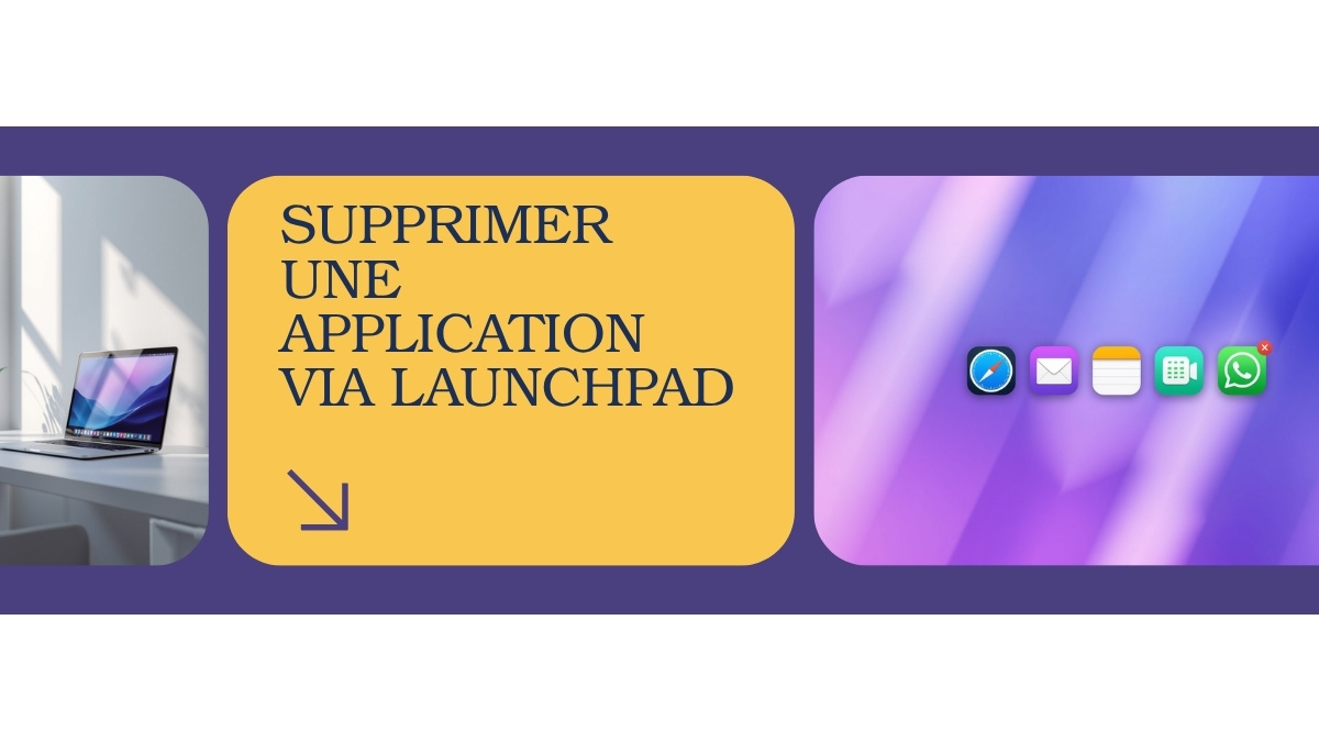 Mode Launchpad sur Mac avec icônes qui tremblent pour supprimer une application